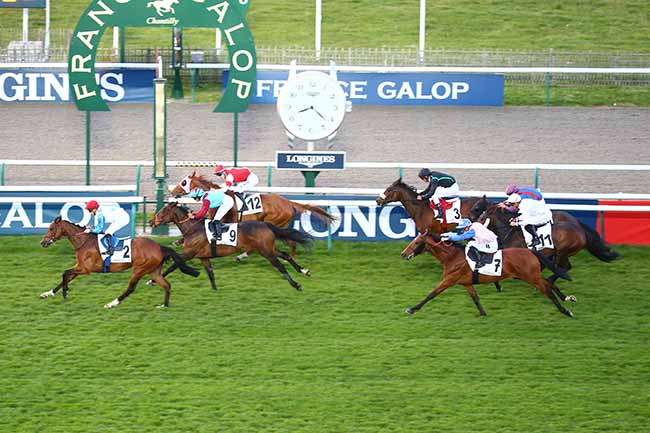 Photo d'arrivée de la course pmu PRIX DU CHEMIN DES POISSONNIERS à CHANTILLY le Mercredi 20 avril 2022