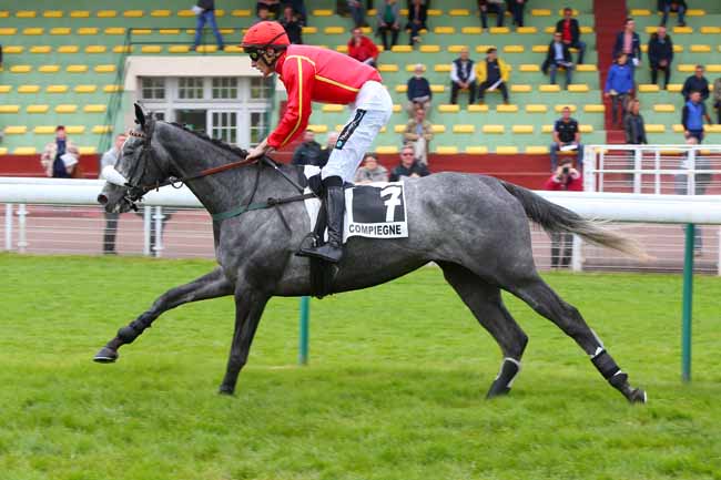 Photo d'arrivée de la course pmu PRIX RADIO PARIS à COMPIEGNE le Jeudi 5 mai 2022