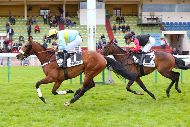 Photo d'arrivée de la course pmu PRIX HYERES III à COMPIEGNE le Jeudi 5 mai 2022