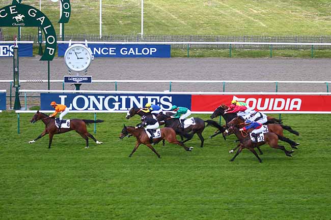 Photo d'arrivée de la course pmu PRIX DU PAVILLON DE MANSE à CHANTILLY le Vendredi 6 mai 2022