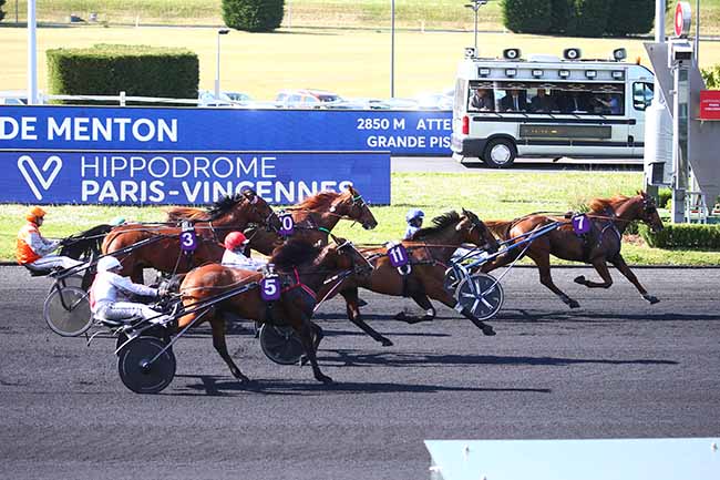 Photo d'arrivée de la course pmu PRIX DE MENTON à PARIS-VINCENNES le Samedi 7 mai 2022