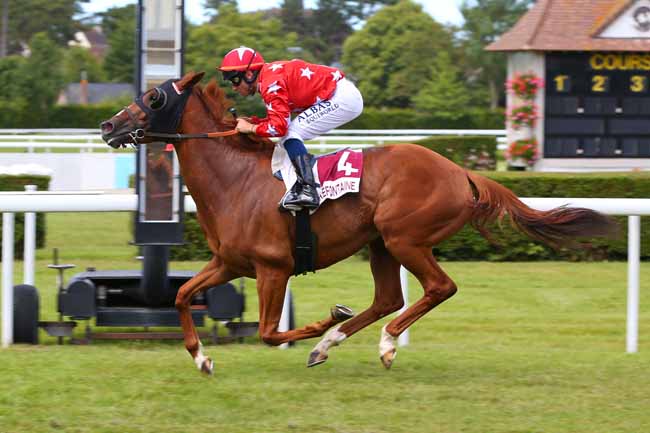 Photo d'arrivée de la course pmu PRIX DU BAR A CHAMPAGNE MUMM (PRIX DES TRIBUNES) à CLAIREFONTAINE le Vendredi 1 juillet 2022