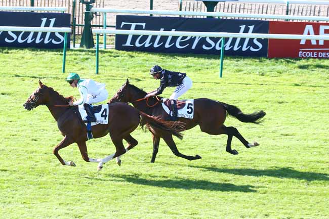 Photo d'arrivée de la course pmu PRIX DU CARRE DES CAPUCINS - B.P.E. LECIEUX à CHANTILLY le Samedi 2 juillet 2022