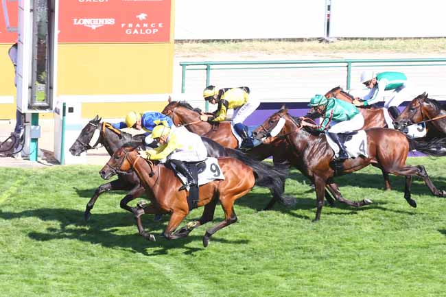 Photo d'arrivée de la course pmu PRIX DU DEFILE à LONGCHAMP le Jeudi 14 juillet 2022