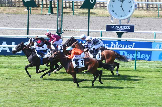 Photo d'arrivée de la course pmu PRIX DU PONT DU CANAL DES DRUIDES à CHANTILLY le Dimanche 17 juillet 2022