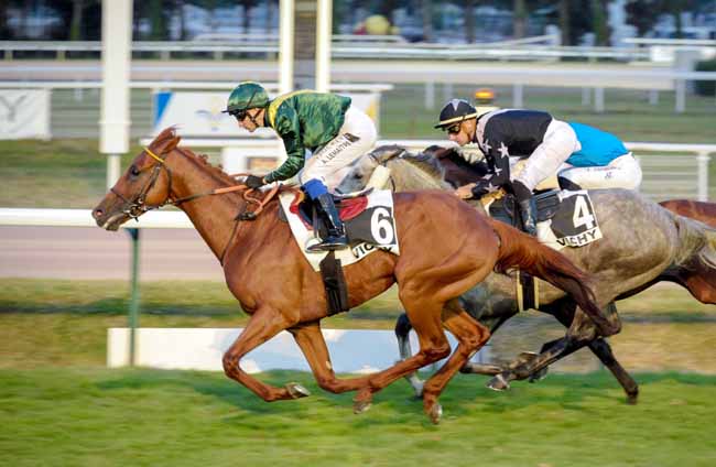 Photo d'arrivée de la course pmu PRIX HUBERT BAGUENAULT DE PUCHESSE - 7EME ETAPE DU DEFI DU GALOP à VICHY le Mardi 19 juillet 2022