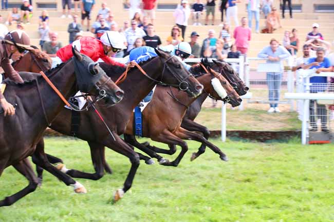 Photo d'arrivée de la course pmu PRIX DES JARDINS DE CASTILLON-PLANTBESSSIN à CLAIREFONTAINE le Samedi 23 juillet 2022