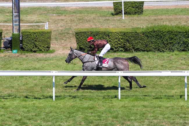 Photo d'arrivée de la course pmu PRIX EQUIPE DU CASINO DE VILLERS-SUR-MER (PRIX MICHEL D'AREXY) à CLAIREFONTAINE le Vendredi 12 août 2022