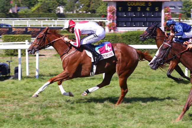 Photo d'arrivée de la course pmu PRIX CHEYENNE TATTOO EQUIPMENT (PRIX DES TULIPES) à CLAIREFONTAINE le Samedi 13 août 2022