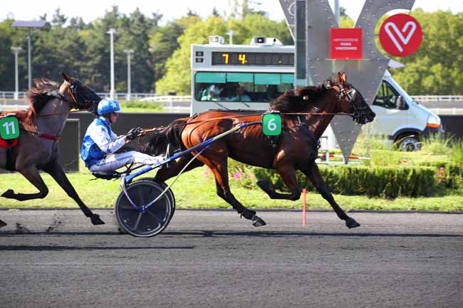 Photo d'arrivée de la course pmu YEARLING CUP 2022 - ARQANA TROT à PARIS-VINCENNES le Samedi 27 août 2022