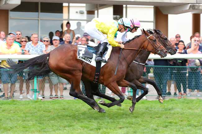 Photo d'arrivée de la course pmu PRIX DIRICKX - 11EME ETAPE DU DEFI DU GALOP (GRAND PRIX DE LA VILLE DE CRAON) à CRAON le Lundi 5 septembre 2022