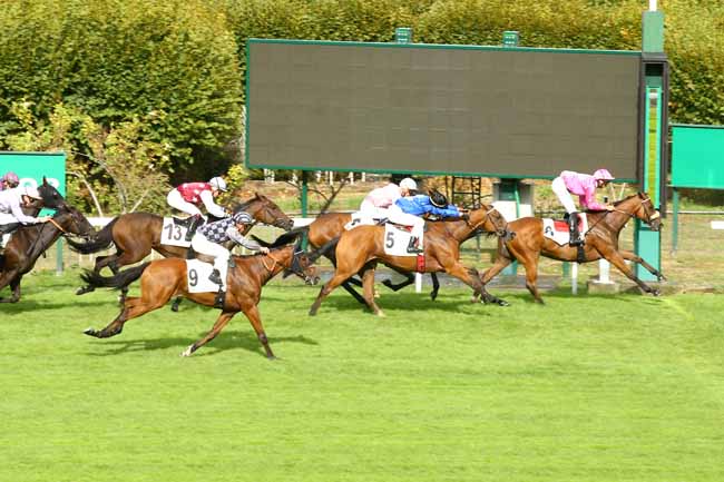 Photo d'arrivée de la course pmu PRIX JEAN-CLAUDE DESAINT à SAINT CLOUD le Vendredi 9 septembre 2022