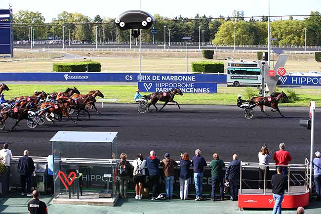 Photo d'arrivée de la course pmu PRIX DE NARBONNE à PARIS-VINCENNES le Jeudi 22 septembre 2022