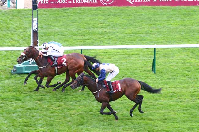 Photo d'arrivée de la course pmu QATAR PRIX CHAUDENAY à LONGCHAMP le Samedi 1 octobre 2022