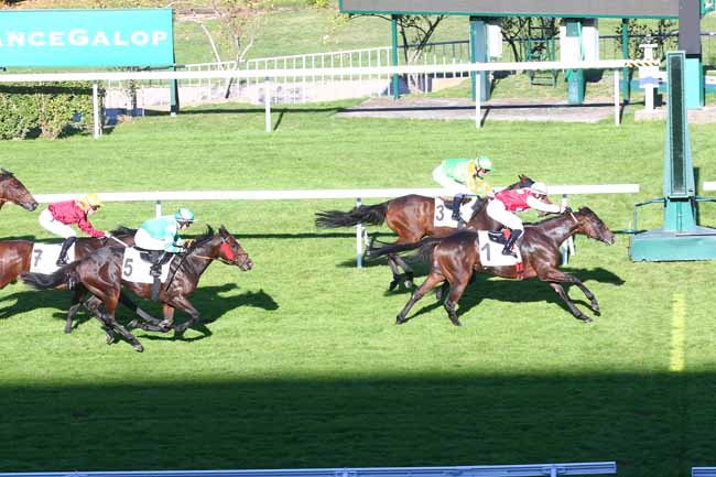 Photo d'arrivée de la course pmu PRIX DES YVELINES à SAINT CLOUD le Mardi 11 octobre 2022