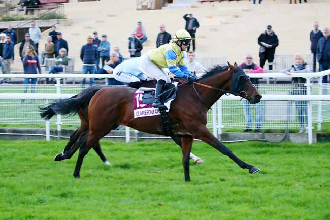 Photo d'arrivée de la course pmu PRIX CLOTURE DU MEETING DE CLAIREFONTAINE OF COURSE (PRIX DE CALLENVILLE) à CLAIREFONTAINE le Vendredi 21 octobre 2022