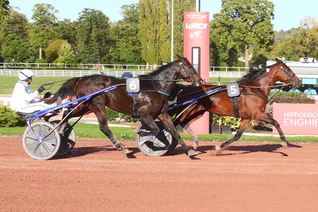 Photo d'arrivée de la course pmu PRIX DE LA PORTE D'AUBERVILLIERS à ENGHIEN le Samedi 22 octobre 2022