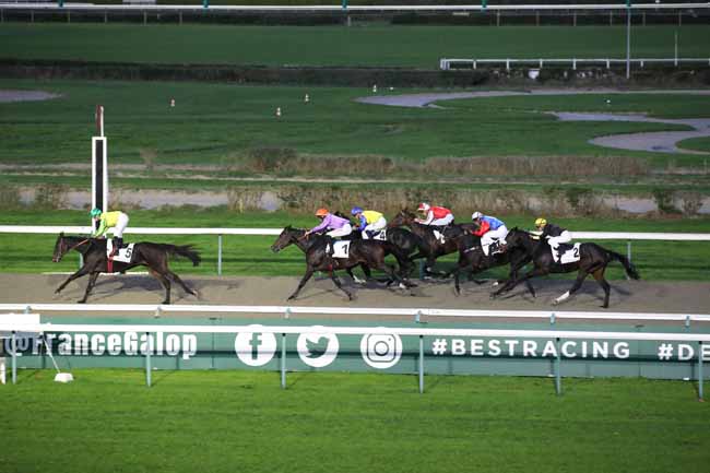 Photo d'arrivée de la course pmu PRIX DU CHATEAU DE BLANC-BUISSON à DEAUVILLE le Dimanche 6 novembre 2022