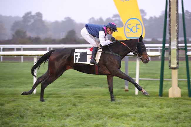 Photo d'arrivée de la course pmu PRIX DE LA FONTAINE AUX BICHES à FONTAINEBLEAU le Lundi 21 novembre 2022
