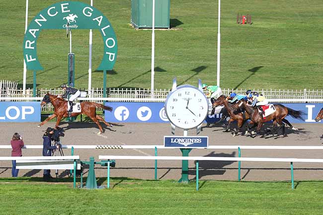 Photo d'arrivée de la course pmu PRIX DU BOIS DE LA TUILERIE à CHANTILLY le Jeudi 24 novembre 2022