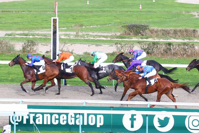 Photo d'arrivée de la course pmu PRIX DU MANOIR DE LA SALAMANDRE à DEAUVILLE le Mardi 29 novembre 2022