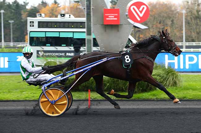 Photo d'arrivée de la course pmu PRIX DOYNEL DE SAINT-QUENTIN à PARIS-VINCENNES le Samedi 3 décembre 2022