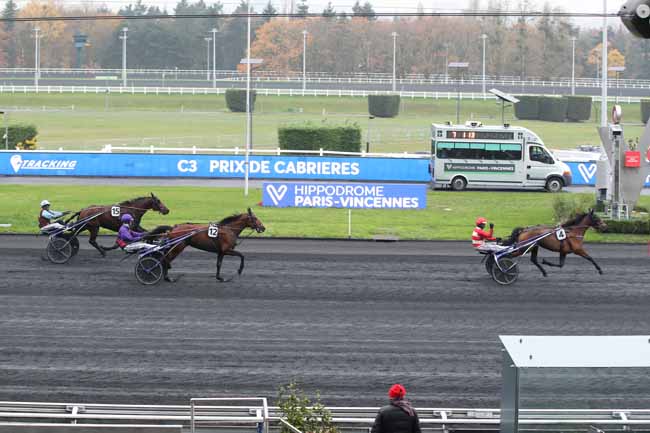 Photo d'arrivée de la course pmu PRIX DE CABRIERES à PARIS-VINCENNES le Lundi 5 décembre 2022