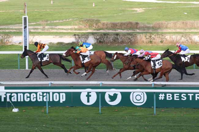 Photo d'arrivée de la course pmu PRIX DU DOMFRONTAIS à DEAUVILLE le Jeudi 15 décembre 2022