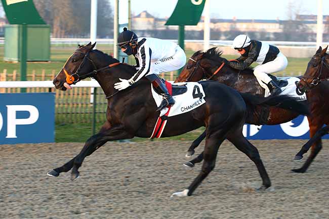 Photo d'arrivée de la course pmu PRIX DU CHEMIN DE FRAPOTEL à CHANTILLY le Samedi 17 décembre 2022