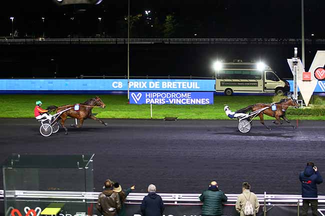 Photo d'arrivée de la course pmu PRIX DE BRETEUIL à PARIS-VINCENNES le Samedi 7 janvier 2023