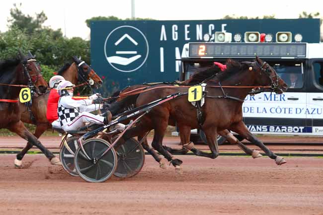 Photo d'arrivée de la course pmu PRIX PIERRE BOCQUET à CAGNES-SUR-MER le Jeudi 12 janvier 2023