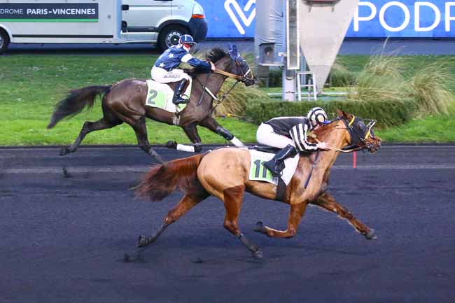 Photo d'arrivée de la course pmu PRIX DU BOUSCAT à PARIS-VINCENNES le Vendredi 13 janvier 2023