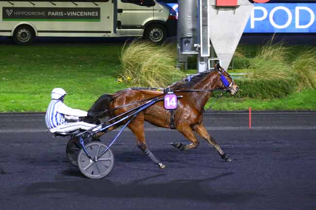 Photo d'arrivée de la course pmu PRIX ZETURF (PRIX DE MAURIAC) à PARIS-VINCENNES le Vendredi 13 janvier 2023