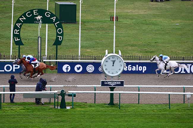 Photo d'arrivée de la course pmu PRIX DE LA MARE MADAME à CHANTILLY le Samedi 14 janvier 2023