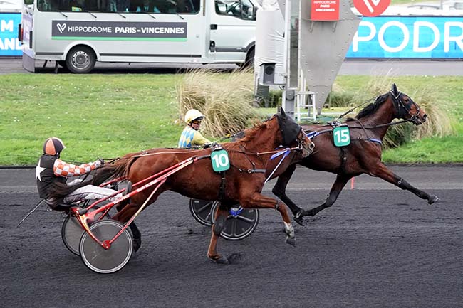 Photo d'arrivée de la course pmu PRIX DE GAVRAY à PARIS-VINCENNES le Mercredi 18 janvier 2023