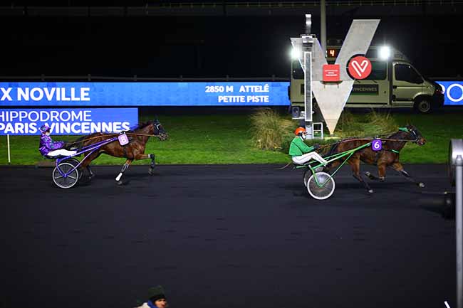 Photo d'arrivée de la course pmu PRIX NOVILLE à PARIS-VINCENNES le Lundi 23 janvier 2023