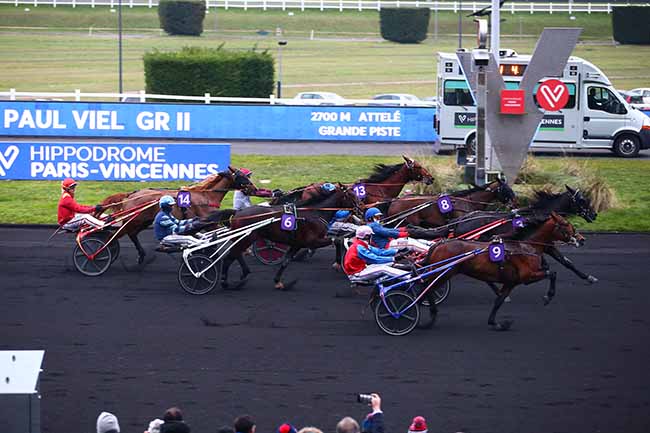 Photo d'arrivée de la course pmu PRIX PAUL VIEL à PARIS-VINCENNES le Samedi 28 janvier 2023