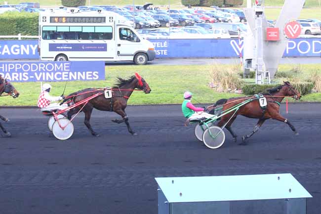 Photo d'arrivée de la course pmu PRIX DE CAGNY à PARIS-VINCENNES le Dimanche 5 février 2023