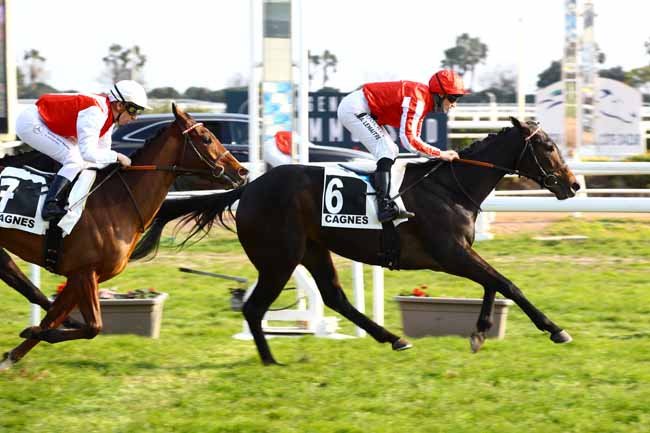 Photo d'arrivée de la course pmu PRIX DE VICHY à CAGNES-SUR-MER le Jeudi 9 février 2023