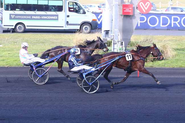 Photo d'arrivée de la course pmu PRIX DE CHATEAURENARD à PARIS-VINCENNES le Jeudi 16 février 2023