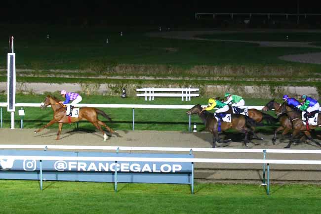 Photo d'arrivée de la course pmu PRIX DE LESSARD-ET-LE-CHENE à DEAUVILLE le Samedi 11 mars 2023