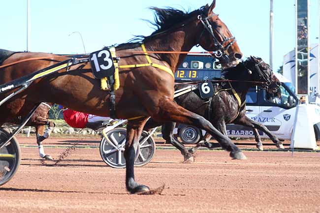 Photo d'arrivée de la course pmu PRIX DE ROME - TOR DI VALLE à CAGNES-SUR-MER le Dimanche 12 mars 2023