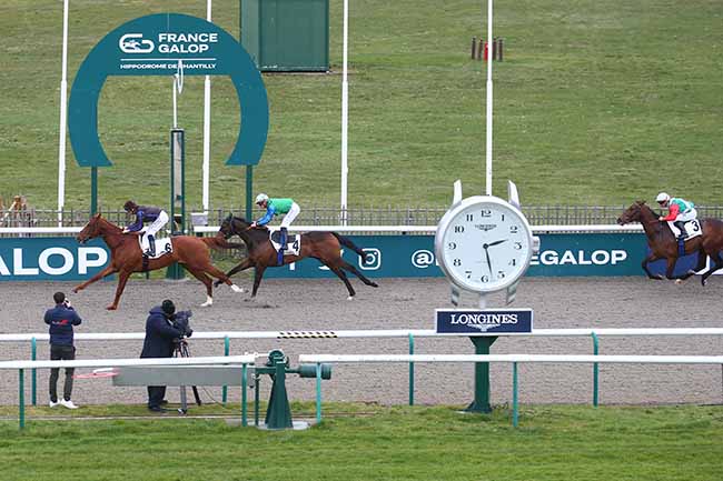 Photo d'arrivée de la course pmu PRIX DU BASSIN DU PRINCE à CHANTILLY le Mardi 21 mars 2023