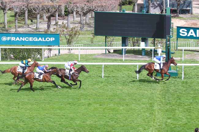 Photo d'arrivée de la course pmu PRIX PENELOPE à SAINT CLOUD le Samedi 1 avril 2023
