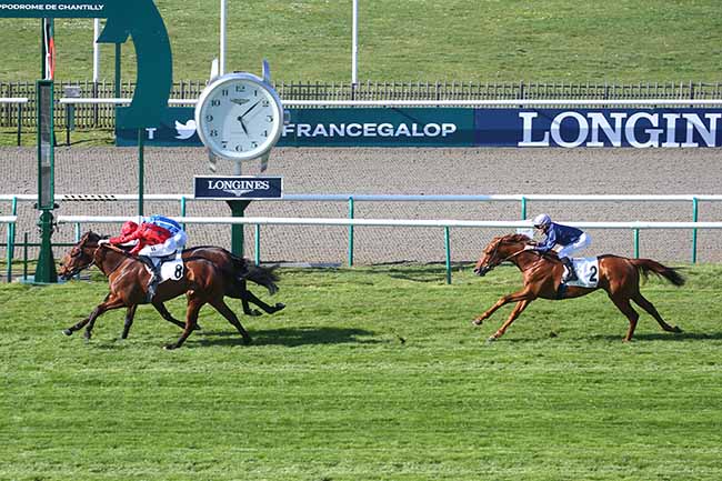 Photo d'arrivée de la course pmu PRIX DU BOSQUET DE THESSE à CHANTILLY le Mercredi 5 avril 2023