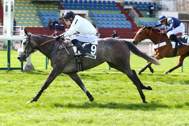 Photo d'arrivée de la course pmu PRIX BOG FROG à COMPIEGNE le Jeudi 6 avril 2023