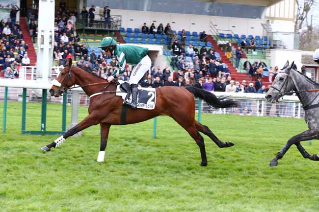 Photo d'arrivée de la course pmu PRIX D'AUMALE à COMPIEGNE le Lundi 10 avril 2023