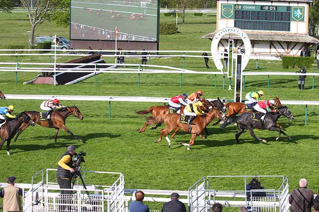 Photo d'arrivée de la course pmu PRIX BENJAMIN BOUTIN à COMPIEGNE le Mardi 2 mai 2023