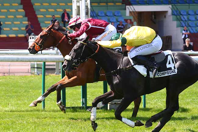 Photo d'arrivée de la course pmu PRIX GALAFRON à COMPIEGNE le Mardi 30 mai 2023