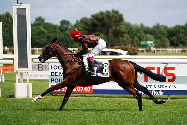 Photo d'arrivée de la course pmu PRIX DU CHATEAU DE PORTETS à LA TESTE DE BUCH le Jeudi 22 juin 2023